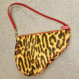 Christian Dior Pony Leopard Clutch